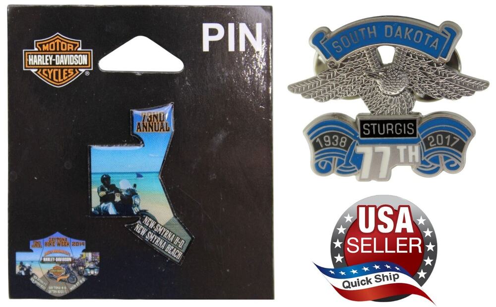 Sturgis South Dakota 77th Anniversary & 73rd Annual Daytona Bike Week Lapel Pins